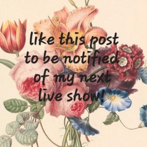 Like this post to be notified of my live shows!